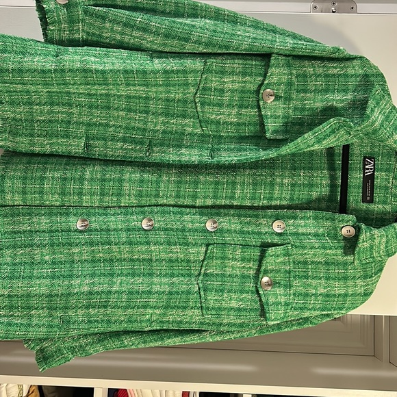 ZARA green coat women’s size XS - Picture 3 of 3